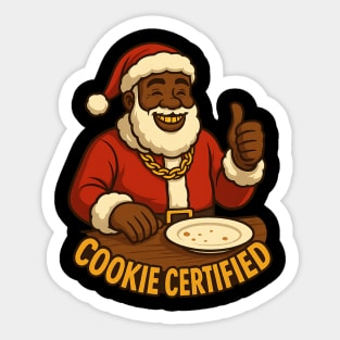 Cookie Certified - Black Santa Sticker